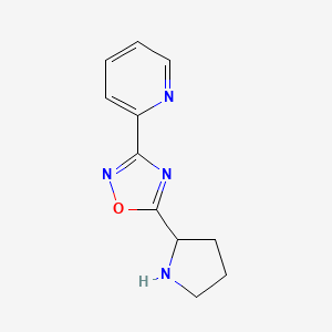 B1613296 2-(5-Pyrrolidin-2-YL-[1,2,4]oxadiazol-3-YL)-pyridine CAS No. 885277-84-9