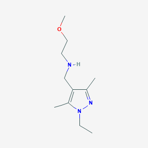 N-[(1-ethyl-3,5-dimethyl-1H-pyrazol-4-yl)methyl]-N-(2-methoxyethyl)amine