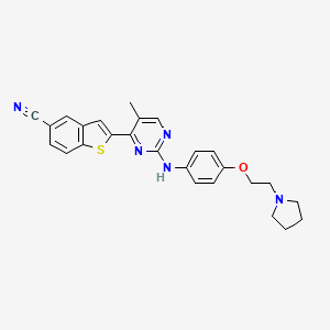 2-(5-Methyl-2-((4-(2-(pyrrolidin-1-yl)ethoxy)phenyl)amino)pyrimidin-4-yl)benzo[b]thiophene-5-carbonitrile