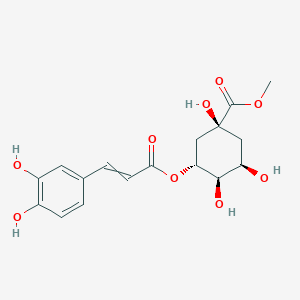 molecular formula C17H20O9 B161331 Methyl (1S,3R,4R,5R)-3-[3-(3,4-dihydroxyphenyl)prop-2-enoyloxy]-1,4,5-trihydroxycyclohexane-1-carboxylate CAS No. 29708-87-0