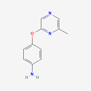 molecular formula C11H11N3O B1613312 4-[(6-Methylpyrazin-2-yl)oxy]aniline CAS No. 915707-63-0