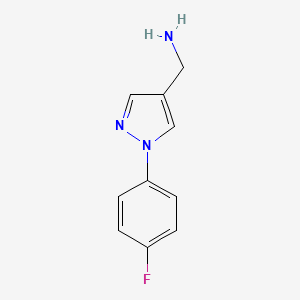 molecular formula C10H10FN3 B1613318 (1-(4-fluorophenyl)-1H-pyrazol-4-yl)methanamine CAS No. 1134695-22-9
