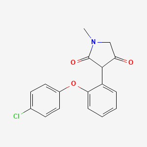 molecular formula C17H14ClNO3 B1613324 3-(2-(4-Chlorophenoxy)phenyl)-1-methylpyrrolidine-2,4-dione CAS No. 912356-07-1