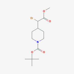 molecular formula C13H22BrNO4 B1613332 Tert-butyl 4-(1-bromo-2-methoxy-2-oxoethyl)piperidine-1-carboxylate CAS No. 887593-26-2