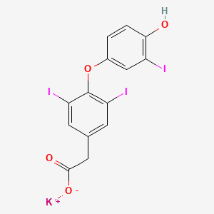 Potassium 4-(4-hydroxy-3-iodophenoxy)-3,5-diiodophenylacetate