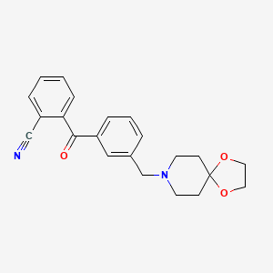 2-cyano-3'-[8-(1,4-dioxa-8-azaspiro[4.5]decyl)methyl]benzophenone