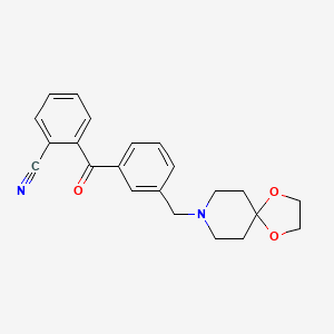 2-Cyano-3'-[1,4-dioxa-8-azaspiro[4.5]decan-8-ylmethyl]benzophenone
