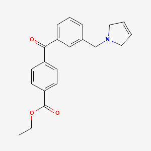 Ethyl 4-(3-((2,5-dihydro-1H-pyrrol-1-yl)methyl)benzoyl)benzoate