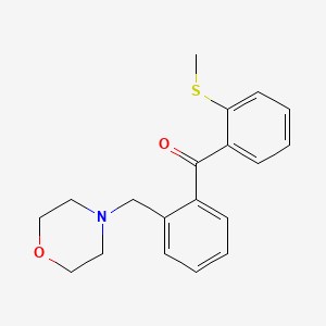 B1613365 2-Morpholinomethyl-2'-thiomethylbenzophenone CAS No. 898750-23-7