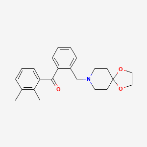 molecular formula C23H27NO3 B1613372 2,3-Dimethyl-2'-[8-(1,4-dioxa-8-azaspiro[4.5]decyl)methyl]benzophenone CAS No. 898756-07-5
