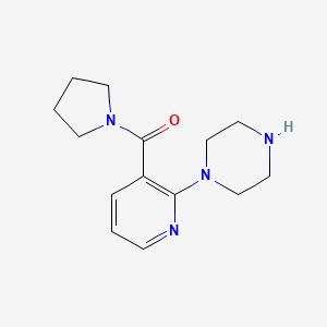 molecular formula C14H20N4O B1613383 (2-(Piperazin-1-YL)pyridin-3-YL)(pyrrolidin-1-YL)methanone CAS No. 902836-06-0