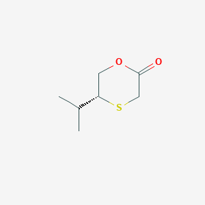 molecular formula C7H12O2S B161340 (5R)-5-Propan-2-yl-1,4-oxathian-2-one CAS No. 133117-52-9
