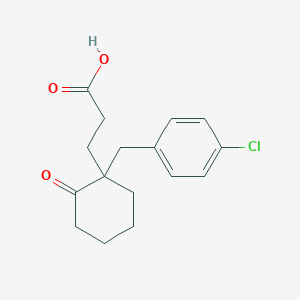 molecular formula C16H19ClO3 B161341 1-(p-Chlorobenzyl)-2-oxocyclohexanepropionic acid CAS No. 1770-35-0