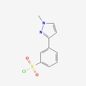 molecular formula C10H9ClN2O2S B1613417 3-(1-Methyl-1H-pyrazol-3-yl)benzenesulfonyl chloride CAS No. 912569-59-6