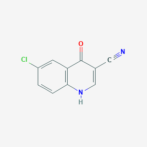 molecular formula C10H5ClN2O B1613423 6-Chloro-4-oxo-1,4-dihydroquinoline-3-carbonitrile CAS No. 61338-16-7
