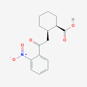 cis-2-[2-Oxo-2-(2-nitrophenyl)ethyl]cyclohexane-1-carboxylic acid