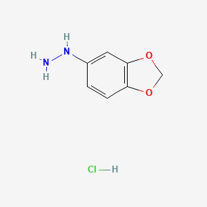 molecular formula C7H9ClN2O2 B1613434 1,3-Benzodioxol-5-ylhydrazine hydrochloride CAS No. 40483-63-4