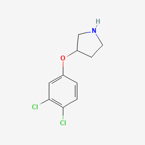 molecular formula C10H11Cl2NO B1613435 3-(3,4-Dichlorophenoxy)pyrrolidine CAS No. 356558-49-1