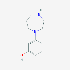 molecular formula C11H16N2O B1613441 3-(1,4-Diazepan-1-yl)phenol CAS No. 223797-06-6