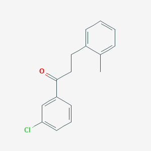molecular formula C16H15ClO B1613460 3'-Chloro-3-(2-methylphenyl)propiophenone CAS No. 898789-42-9