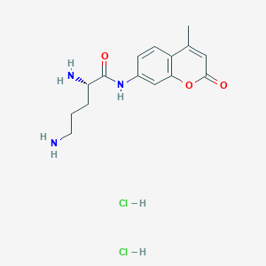 molecular formula C15H21Cl2N3O3 B1613469 L-Ornithine 7-amido-4-methylcoumarin dihydrochloride CAS No. 201854-09-3