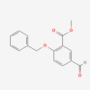 molecular formula C16H14O4 B1613527 Methyl 2-(benzyloxy)-5-formylbenzoate CAS No. 255734-73-7