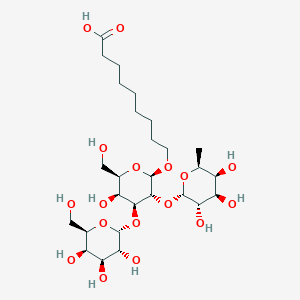 9-{[6-Deoxy-alpha-L-galactopyranosyl-(1->2)-[alpha-D-galactopyranosyl-(1->3)]-beta-D-galactopyranosyl]oxy}nonanoic acid