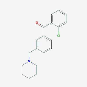 B1613552 2-Chloro-3'-piperidinomethyl benzophenone CAS No. 898793-30-1
