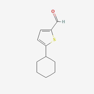 molecular formula C11H14OS B1613565 5-Cyclohexylthiophene-2-carbaldehyde CAS No. 915919-68-5