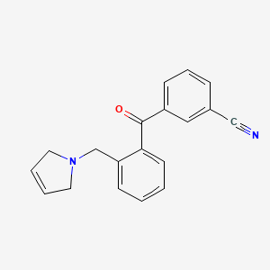 3-(2-((2,5-Dihydro-1H-pyrrol-1-yl)methyl)benzoyl)benzonitrile