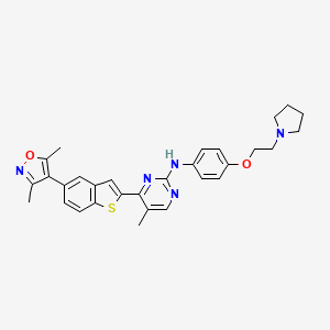 4-(5-(3,5-Dimethylisoxazol-4-yl)benzo[b]thiophen-2-yl)-5-methyl-N-(4-(2-(pyrrolidin-1-yl)ethoxy)phenyl)pyrimidin-2-amine