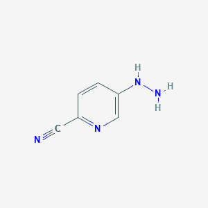 molecular formula C6H6N4 B1613607 5-Hydrazinylpicolinonitrile CAS No. 940959-28-4