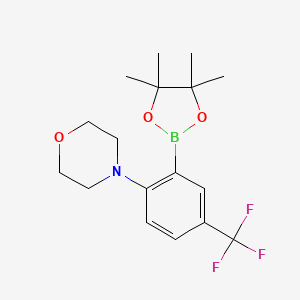 4-[2-(4,4,5,5-Tetramethyl-1,3,2-dioxaborolan-2-yl)-4-(trifluoromethyl)phenyl]morpholine
