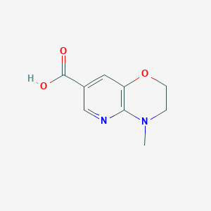 molecular formula C9H10N2O3 B1613626 4-Methyl-3,4-dihydro-2H-pyrido[3,2-b][1,4]oxazine-7-carboxylic acid CAS No. 915707-58-3