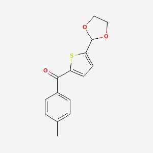 5-(1,3-Dioxolan-2-YL)-2-(4-methylbenzoyl)thiophene