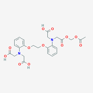 molecular formula C25H28N2O12 B161364 1,2-双(2-氨基苯氧基)乙烷 N,N,N',N'-四乙酸 acetoxymethyl 酯 CAS No. 139890-68-9