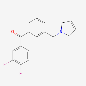 (3,4-Difluorophenyl)(3-((2,5-dihydro-1H-pyrrol-1-yl)methyl)phenyl)methanone