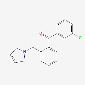 (3-Chlorophenyl)(2-((2,5-dihydro-1H-pyrrol-1-yl)methyl)phenyl)methanone