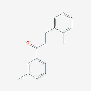 molecular formula C17H18O B1613655 3'-Methyl-3-(2-methylphenyl)propiophenone CAS No. 898789-07-6