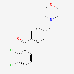 molecular formula C18H17Cl2NO2 B1613662 2,3-Dichloro-4'-morpholinomethyl benzophenone CAS No. 898770-55-3