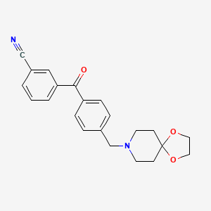 B1613666 3-Cyano-4'-[8-(1,4-dioxa-8-azaspiro[4.5]decyl)methyl]benzophenone CAS No. 898757-61-4