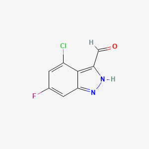 4-chloro-6-fluoro-2H-indazole-3-carbaldehyde