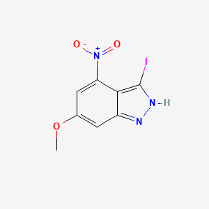 molecular formula C8H6IN3O3 B1613686 3-Iodo-6-methoxy-4-nitro-1H-indazole CAS No. 1000341-12-7