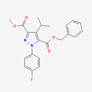 5-Benzyl 3-methyl 1-(p-fluorophenyl)-4-isopropyl-1H-pyrazole-3,5-dicarboxylate