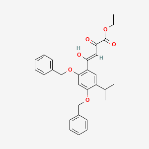 Ethyl 4-(2,4-bis(benzyloxy)-5-isopropylphenyl)-2-hydroxy-4-oxobut-2-enoate