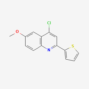 molecular formula C14H10ClNOS B1613691 4-Chloro-6-methoxy-2-(thiophen-2-yl)quinoline CAS No. 954225-75-3