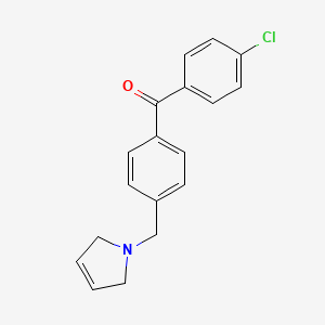 (4-Chlorophenyl)(4-((2,5-dihydro-1H-pyrrol-1-yl)methyl)phenyl)methanone