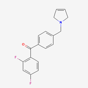 B1613694 (2,4-Difluorophenyl)(4-((2,5-dihydro-1H-pyrrol-1-yl)methyl)phenyl)methanone CAS No. 898764-73-3
