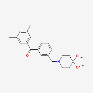 3,5-Dimethyl-3'-[1,4-dioxa-8-azaspiro[4.5]decan-8-ylmethyl]benzophenone
