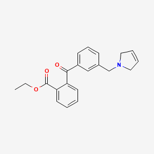 B1613700 Ethyl 2-(3-((2,5-dihydro-1H-pyrrol-1-yl)methyl)benzoyl)benzoate CAS No. 898789-81-6